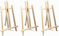 Hishop - Caballete de madera de 16 x 9,5 pulgadas, 3 unidades, caballete de exhibición de mesa, caballete de pintura artística, caballete para pintar, artista, adultos, estudiantes, aulas - Arteztik

