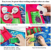 Bandeja organizadora de accesorios de pintura de diamante para adultos, soporte para múltiples botes para bandejas de contenedores de tarros, kit de herramientas de pintura de diamante multilote ideal para regalo para manualidades - Arteztik
