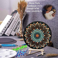 PASISIBICK 10 piezas de cartón redondo negro mandala papel kraft DIY cartones para artista pintor - Arteztik
