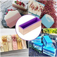 ZYTJ - Kit de moldes de jabón de silicona de 1.20 kg, molde rectangular flexible, viene con caja de madera, rascador ondulado y recto de acero inoxidable - Arteztik
