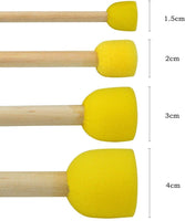WAFJAMF - Juego de 40 brochas de esponjas redondas de varios tamaños, herramientas de pintura para niños - Arteztik
