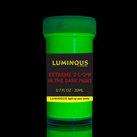 individuall Luminous Extreme Glow in The Dark Paint – Juego de 8 pinturas de neón autoluminosas – Pintura fosforescente de alta pigmentación de larga duración – Pintura de neón brillante - Arteztik
