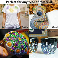 Mandala Stencil Dot Set de pintura – 48 piezas juego de 36 plantillas de mandala, plantillas de pintura, 2 tamaños diferentes, 1 bolsa azul con cremallera, 10 pinceles de pintura de artista para proyectos de pintura de roca, muebles de pared de madera - Arteztik
