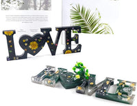 Moldes de resina para letras, moldes de amor, moldes de resina epoxi para hacer posavasos caseros, decoración del hogar, cartel del hogar, decoración para colgar en la pared - Arteztik
