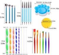 YMSDZHL Juego de 35 piezas de herramientas de punteado de mandala para pintar rocas y hacer manualidades con plantillas de graffiti, suministros de arte de dibujo para niños y adultos - Arteztik
