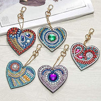 CooCu - Llavero con diamantes de imitación, diseño de mosaico con diamantes de imitación, para hacer taladros decorativos, arte y manualidades, para adultos y niños (corazón) - Arteztik

