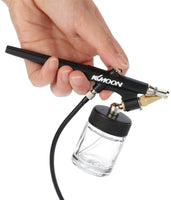 KKmoon High Atomizing sifón Feed Airbrush de acción única Air Brush Kit para la manicura Maquillaje Arte Pintura tatuaje 0,8 mm pistola de Spray de pintura - Arteztik
