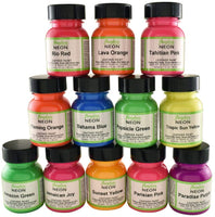 Kit básico de pinturas de neón y acrílico para telas - Arteztik
