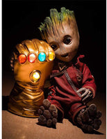 Betionol - Kit de pintura de diamantes 5D para niños y adultos, kit de pintura de diamantes de imitación de cristal de perforación completa por números con el tema de Babby Groot, 12 x 16 pulgadas - Arteztik
