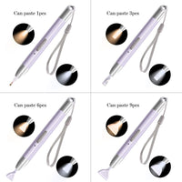 HOHOTIME - Pluma de taladro LED con luz de diamante 5D con 2 modos de luz, cabezales de pluma, estuche de almacenamiento para manualidades - Arteztik
