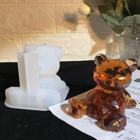 Molde epoxi de oso tridimensional, soporte para teléfono móvil, molde de fundición de silicona, manualidades, luz nocturna, accesorios de decoración del coche, decoración del hogar - Arteztik
