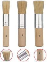COCODE - Juego de 3 pinceles de madera con cerdas naturales, perfectos para pintura acrílica, pintura al óleo, pintura de acuarela, proyectos de plantilla, tarjetas, manualidades de arte - Arteztik
