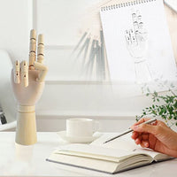 greatstar 12" mano de maniquí, mano izquierda/derecha Flexible de madera para oficina en casa computadora articulaciones niños juguetes de los niños regalo para Dibujo, dibujo, pintura etc. - Arteztik
