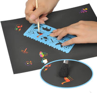 YOTINO - Juego de papel para pintar arcoíris, arcoíris, para actividades de papel rayado, grabado, arte para niños y adultos para decorar, arte y manualidades, idea de regalo para niños adultos - Arteztik
