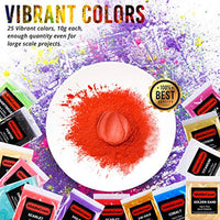 Polvo de mica para epoxi - 25 colores (0.35 oz cada uno), 250 g/8.82 oz vibrante pigmento en polvo para brillo de labios, tinte de resina, fabricación de jabón y otras actividades de bricolaje - Arteztik
