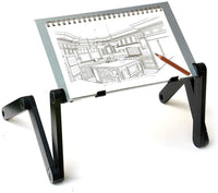 MyDeal Products QuickLIFT caballete de arte portátil ajustable para dibujar y pintar en mesa/cama/sofá/suelo. Uso con libro de bocetos, lienzo y otros medios. - Arteztik
