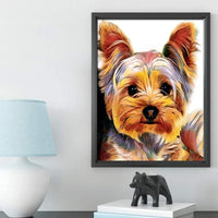 Pintura de diamante 5D para decoración de pared de salón (Tamaño del perro: 12.0 x 16.0 in) - Arteztik
