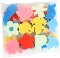ueetek Conjunto de 24pcs colorido diferentes Shaped la pintura Esponja Sello DIY Graffiti (Random Color) - Arteztik
