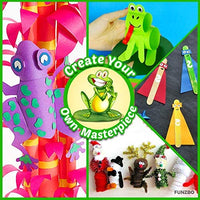 FunzBo Arts and Crafts Supplies for Kids - Craft Art Supply Kit for Toddlers Age 4 5 6 7 8 9 - All in One D.I.Y. Crafting Collage Arts Set for Kids (X-Large) - Arteztik
