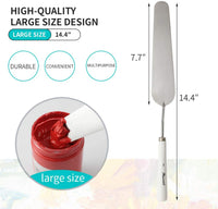 Gazeer Stainless Steel Artists Painting Knife - Palette Knives - Spatula Palette Knife Painting Mixing Scraper,Thin and Flexible Art Tools for Oil Painting, Acrylic Mixing, Etc. - Arteztik
