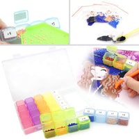 Petuol - Juego de 60 herramientas de pintura con diamantes 5D, accesorios de pintura para bricolaje, arcilla adhesiva para el día de San Valentín, kit de bandejas y herramienta de reparación, rodillo de pintura de diamantes, caja de bordado para adultos o - Arteztik
