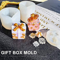 Caja de regalo 3D de cumpleaños moldes de resina para mamá mujeres moldes de epoxi de silicona fundición hecha a mano ornamento decoración Festival fiesta pastel molde DIY chocolate caramelo jabón artesanía velas - Arteztik
