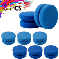 ATROPOS 8 Pieces Paint Sponges, Double Layer Circular Painting Sponge Applicator, Reusable and Washable, Perfect for Tire Detailing,Painting, Craft, Kitchen Cleaning - Arteztik
