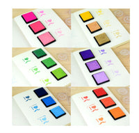 Akak tienda Craft almohadilla de tinta sellos color de pareja de bricolaje, 20 piezas/set surtidos color arco iris de dedo almohadilla de tinta goma de dedo sello de impresión, papel, madera tela - Arteztik
