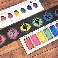 Kuretake GANSAI TAMBI Acuarela Estrellada, Perla, GEM 6 Colores Triple Pack, Oro, Plata, mica, Creamy-Smooth, Artesanía, Calidad Profesional de Tinta de Pigmento para Artistas y Artesanía, Certificado AP, - Arteztik
