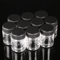 KKmoon 10pcs aerógrafo Botellas & de PP 3/4oz 22 cc Air Brush Botella tarros de vidrio con tapa de plástico (utilizando en aerógrafos - Arteztik
