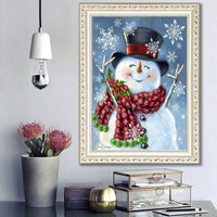 Blovec DIY pintura por números para adultos acrílico pintura al óleo por números kits de arte manualidades para la decoración de la pared del hogar 16 x 20 pulgadas (muñeco de nieve con sombrero) - Arteztik
