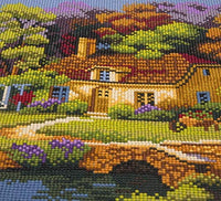 Kit de pintura de diamante 5D con perforación completa, paisaje campestre, pintura de bordado con diamantes de imitación, arte para decoración de pared del hogar, 12 x 16 pulgadas - Arteztik
