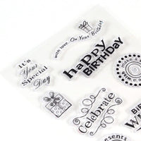 Honbay 6 hojas diferentes frases temáticas amistosas sellos transparentes para hacer tarjetas decoración y álbumes de recortes - Arteztik
