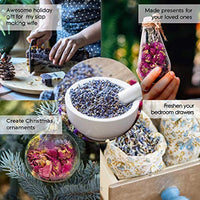 Flores secas y hierbas accesorios decoraciones 8 bolsas Set de flores secas suministros esenciales Rose Buds lavanda manzanilla jazmín aromas para arreglos de flores manualidades baño jabón brillo de labios hacer - Arteztik

