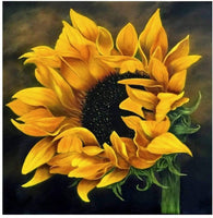 Bemaystar - Kit de pintura de diamante 5D para adultos, broca redonda, bordado, punto de cruz, manualidades, decoración de pared, girasol en el viento, 11.8 × 11.8 pulgadas - Arteztik
