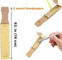 ZWIN 22 piezas de mezcla de tocones y tortilones de papel mezclador con 2 sacapuntas de papel de lija, 1 herramienta de extensión de lápiz y 1 bolsa de fieltro, muñón de mezcla de papel para estudiantes artistas dibujando - Arteztik
