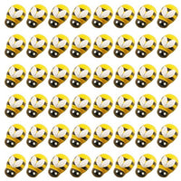 Tegg - Pegatinas de madera con forma de abeja, 100 unidades, 3D, decoración para tarjetas, álbumes de recortes, bricolaje - Arteztik
