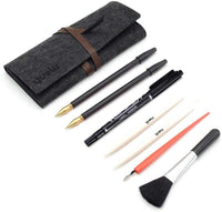 Pobec Scratch Art Tools, 8 piezas de pintura Dibujo Artes Conjunto de herramientas, lápiz capacitivo, bolsa de herramientas, raspador pequeño, cepillo limpio, pluma de reparación - Arteztik
