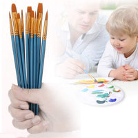 Elisel - Juego de 10 pinceles de acuarela y 4 paletas de pintura para niños y adultos para crear paletas de pintura (10 pinceles + 4 paletas) - Arteztik
