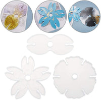 dressplus - Juego de 3 moldes de silicona para vino, bandejas de vidrio irregular de ágata, posavasos, moldes de resina epoxi para manualidades, cuencos y decoración del hogar - Arteztik
