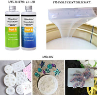 Miraclekoo Kit de silicona para hacer moldes 21.16 oz y Miraclekoo 8 colores de silicona goma pigmento Bundle - Arteztik
