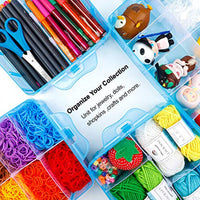 Contenedor de almacenamiento apilable de 7 capas, 70 compartimentos ajustables (azul) contenedor de almacenamiento apilable, perfecto para juguetes infantiles, manualidades de arte, joyas, suministros, mini estuche y etiqueta engomada para letras incluida - Arteztik
