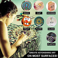 Rotuladores para pintura de rocas – Madera, vidrio, metal y cerámica, funciona en casi todas las superficies, juego de 36 rotuladores de punta media vibrante, de secado rápido, resistentes al agua - Arteztik
