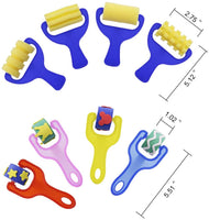Kit de 26 brochas de pintura de esponja para niños, juego de pinceles de pintura de rodillo de espuma, lavables, herramientas de dibujo, suministros de arte y manualidades para niños y niños - Arteztik
