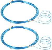 Uxcell Alambre de aluminio de 32.5 pies de diámetro 0.039 in de alambre de metal flexible azul cielo para manualidades manualidades 2 piezas - Arteztik
