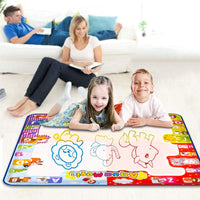 Kizzyea - Alfombrilla para dibujo de agua, juguetes para niños, tamaño grande, para niños y adolescentes, para tabla de pintura, colores neón, regalos para niñas de 2 a 3 años y 5 años de edad, 30.0 x 30.0 in, 4 bolígrafos, folleto de dibujo incluido - Arteztik
