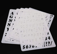SOKOO juegos de plantillas a escala para dibujar y pintar, plantilla a escala de letras del alfabeto para dibujar y pintar para hacer un álbum de recortes, tarjetas y proyectos de artesanía, 6 unidades - Arteztik
