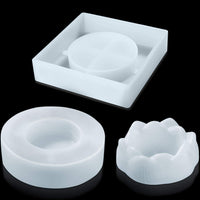 3 moldes de resina para velas de flor de loto, forma cuadrada, molde de silicona para manualidades, joyas, para hacer suministros de decoración del hogar - Arteztik
