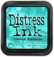 Ranger Tim Holtz Distress – Almohadilla de tinta, plumas de pavo real - Arteztik
