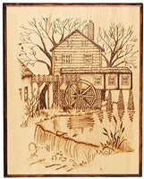Placa rectangular de madera de tilo hueco de nogal, 6.0 x 8.0 in - Arteztik
